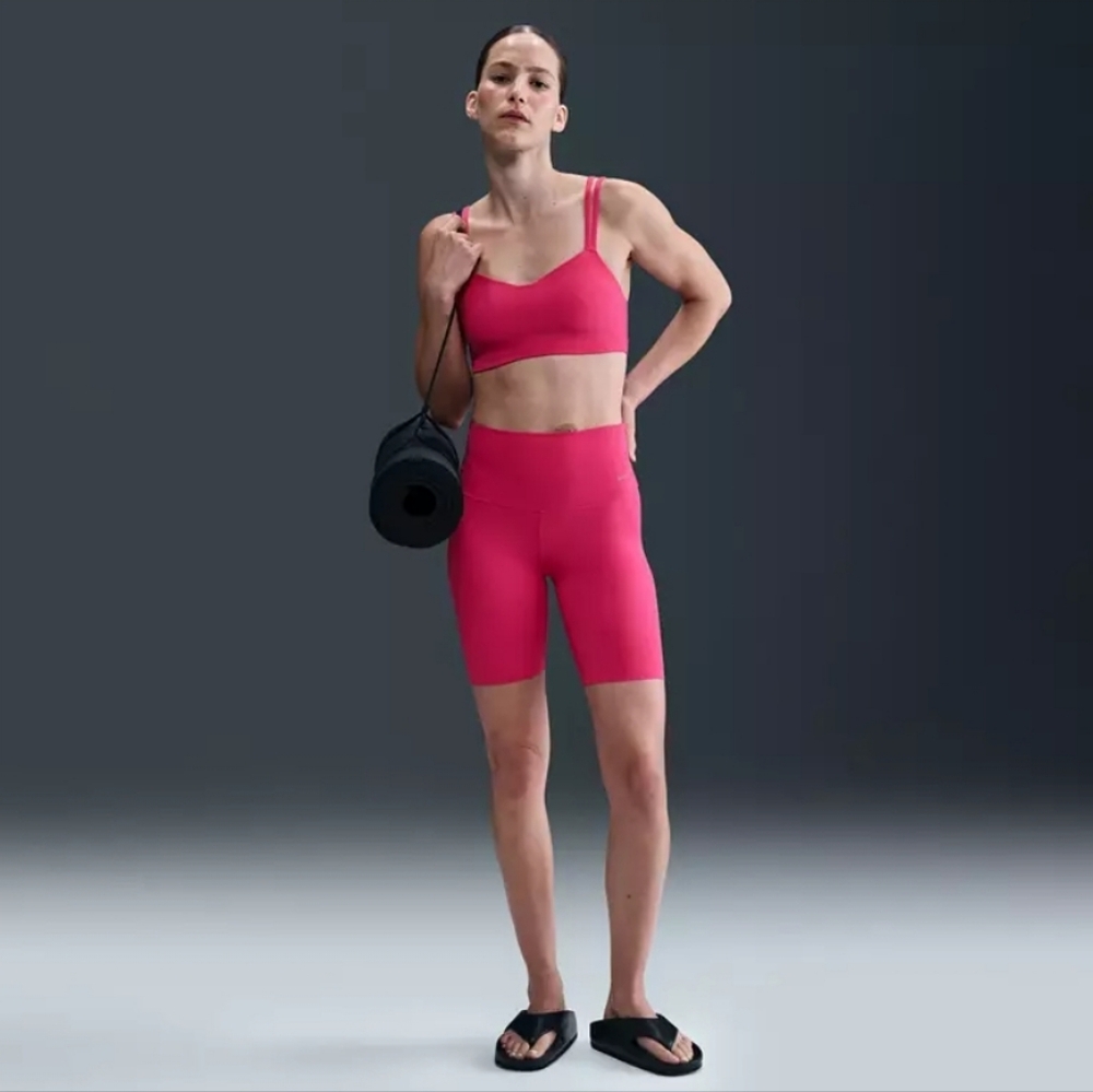 Nike Zenvy 8" Bike Shorts In Pink Rush, NWT